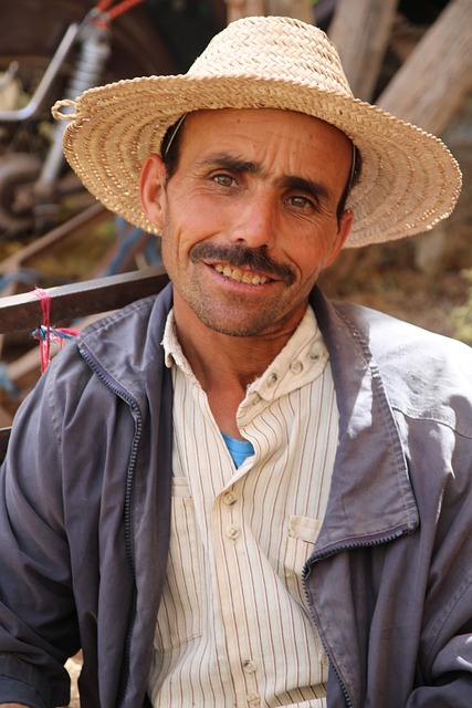Moroccan man smiling outdoors